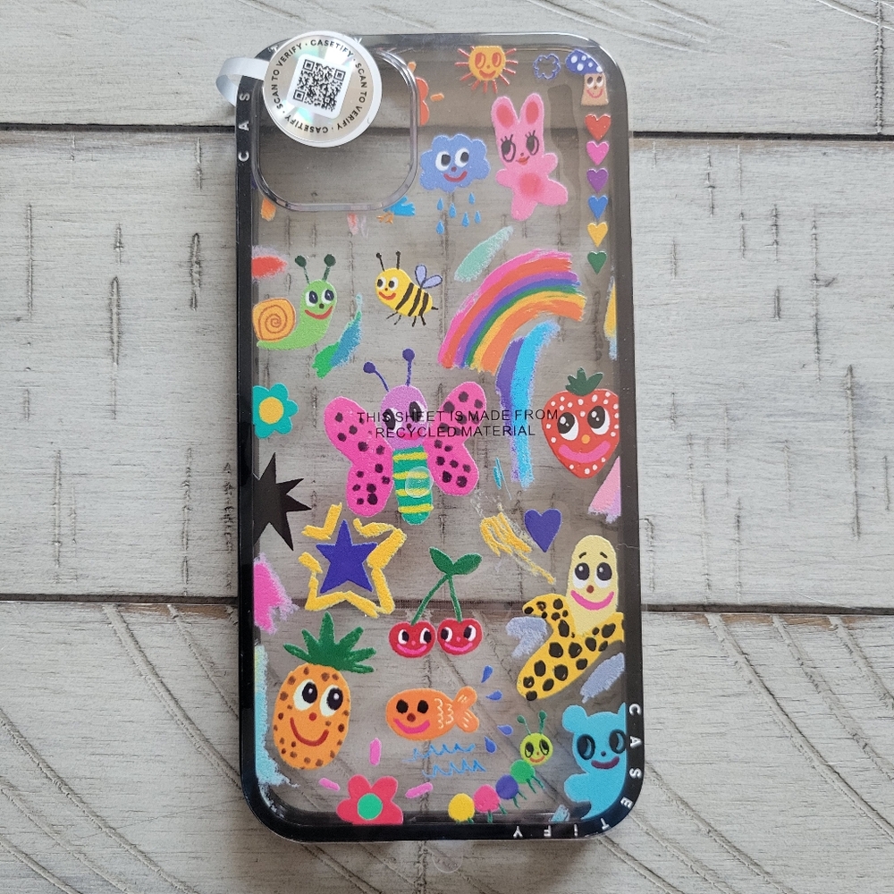 NEW Casetify Good Vibes IPhone 15 PLUS Colorful Patterned Phone Case